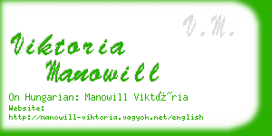 viktoria manowill business card